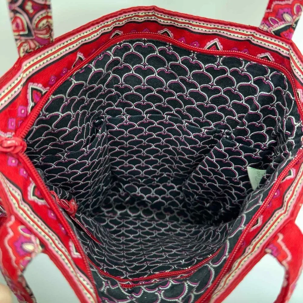 VERA BRADLEY Morgan Purse Handbag Frankly Scarlet Double Handle Red Satchel